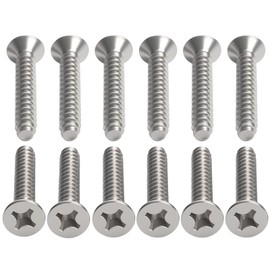SRIAOO(12-Pack) for Skimmer Stainless Steel Screw Kit Compatible with Aquador 1084 71084 Compatible with Hayward SP1089 SPX1084L 1.25" Flat Head Screws by