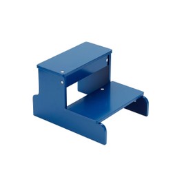 BirdRock Home Wooden Step Stool - Navy Blue – Decorative - Strong Sturdy Wood 2 Steps - Step Helper for Kitchen Sink – Bathroom Toilet Stepping – Lightweight Construction