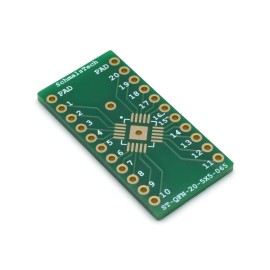 SchmalzTech QFN-20, 5mm x 5mm, 0.65mm Pitch SMD to DIP Adapter, ST-QFN-20-5X5-