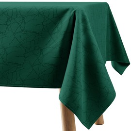 Filumi Tablecloth 140 x 180 cm Dark Green Washable for Indoor Outdoor Marble Pattern Manil
