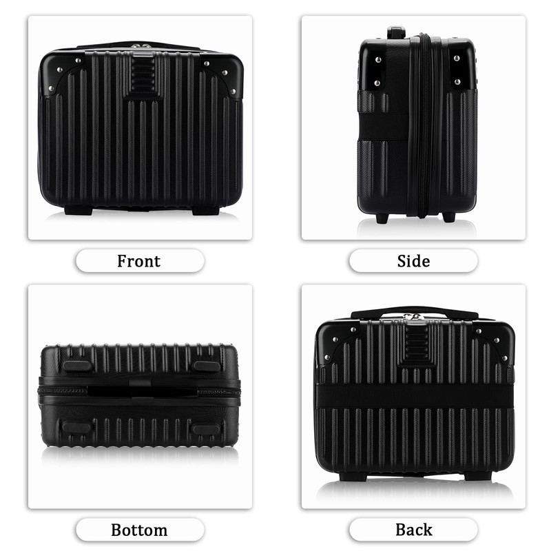 Tolida Makeup Travel Case - Hard Cosmetic Bag Organizer,Mini ABS