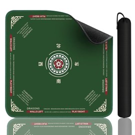 Mahjong Mat 31.5"x31.5" Noise Reduction, Anti-Slip Table Cover, Mahjong Tablecloth for Poker, Card,Domino Games – Portable with Carry Bag