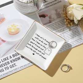 LZBALUYO Best Friend Birthday Gifts, Funny Friend Gifts for Women Jewelry Dish, Long Distance Friendship Gifts for Women, Mother's Day Christmas Birthday Gifts for Friend, Gag Gifts for Women