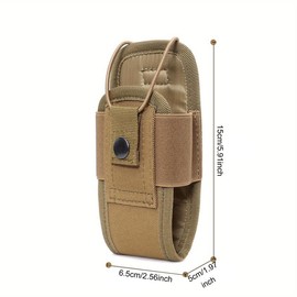 Outdoor Walkie Talkie Waist Bag, Multifunctional Walkie Talkie Accessories Outer Waist Bag, Waist Pack for Running, Camping, Hiking, Christmas Gift - Color: Army Green, Specification: one-size