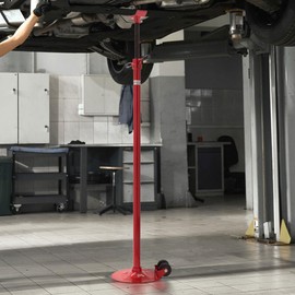 SPECSTAR Movable Under Hoist Support Stand, 3/4 Ton 1650Lbs Capacity Jack Stand Lifting from 52 to 76 Inch with Replaceable Saddle and Steel Base