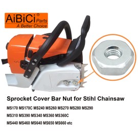 AiBiCi MS170 Sprocket Cover Bar Nut Compatible for Stihl MS170C MS180 MS200 MS200T MS210 MS230 MS250 MS260 MS270 017 018 020 020T 021 023 023L 025 Chainsaw Replace OEM # 00009550804 Pack of 10