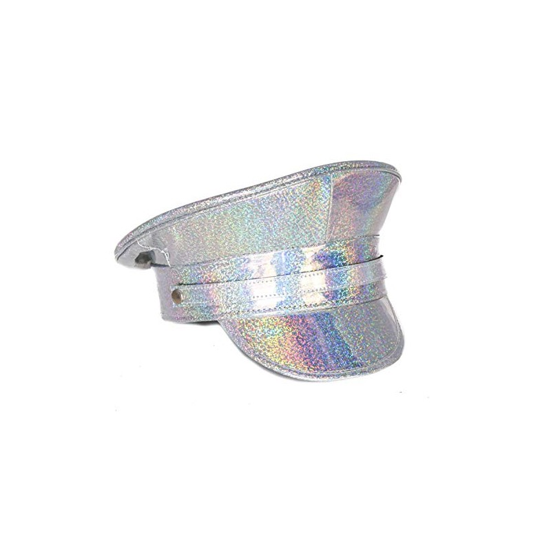 Funk Plus Rainbow Holographic Glitter Captain Hat Police Hat (Glitter)