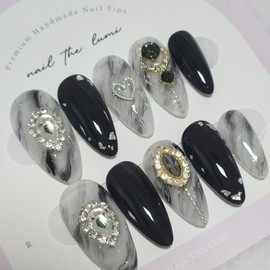 Twilight Smoke  Handmade Nail Tips - Stiletto / 트와일라잇 스모크  수제네일팁 - 스틸레토