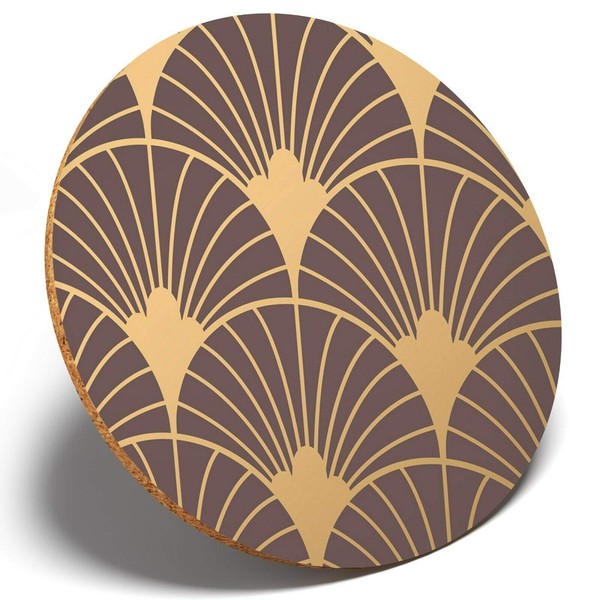 1 x Vintage Art Deco Pattern Coaster - Round Coasters