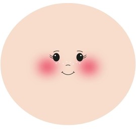 Stafil Stockinette Fabric Doll Face - ø 13cm 3pcs