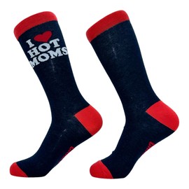 Crazy Dog T-Shirts Men's I Heart Hot Moms Socks Funny Sarcastic Flirting With Mothers Joke Footwear