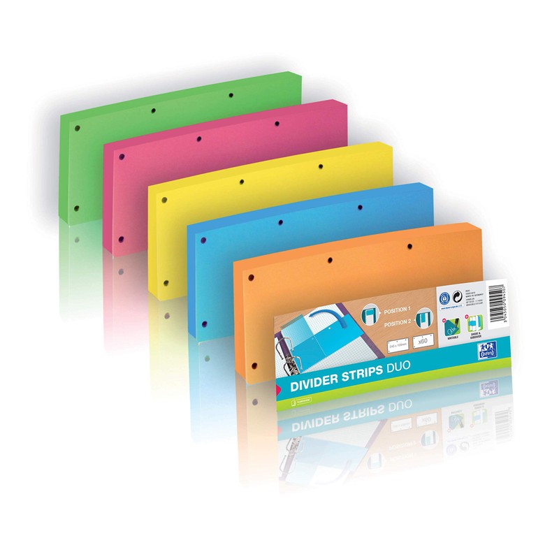 Oxford - Duo Divider Strips, Pack of 60, Yellow