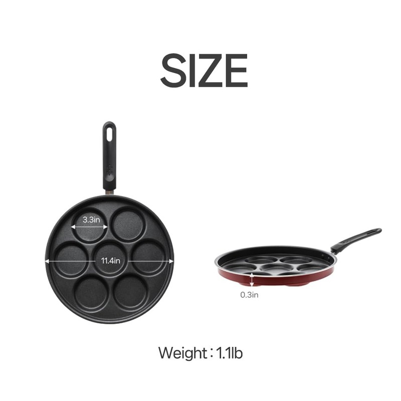 sisem 7-Cup Egg Frying Pan Skillet, Non Stick Egg Cooker