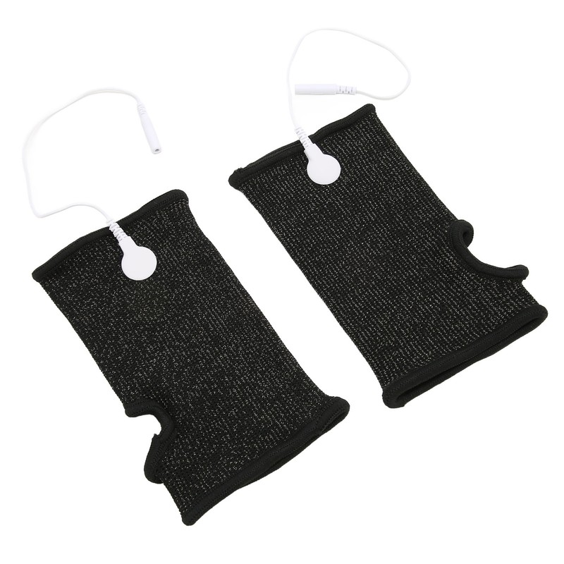 2pcs Conductive Wristband Reduce Pain Swelling Silver Fiber Elastic for