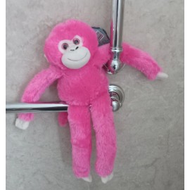 Ploofs Plush Monkey Hanging 18" Pink Sticky Feet and Hands Monkeys