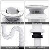 Flexible Waste Pipe,Viceda 40mm Bathroom Sink Waste Pipe with Waste