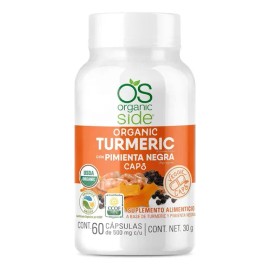 Turmeric Con Pimienta Negra (60 Capssulas) Organic Side