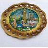 Wood Style Decorative Plate Detailing London Skyline: Big Ben, Tower