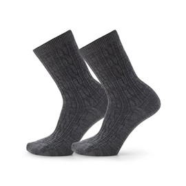 Smartwool Everyday Zero Cushion Merino Wool Cable Crew Socks for Men and Women (2 Pack)