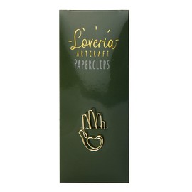 Loveria Paper Clips with Buddha Hand Motif, Pack of 15, Elegant Bronze/Gold Shiny Clips, High-Quality Yoga Accessories, Paper Clips for Paper, Office, Letters