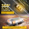 TIPHOPE Wireless Rechargeable LED Rooftop Beacon Strobe Lights,48LED 17 Flashing