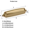 khtumeware 10 Pack 5 inch (128mm) Gold Cup Pulls Brushed