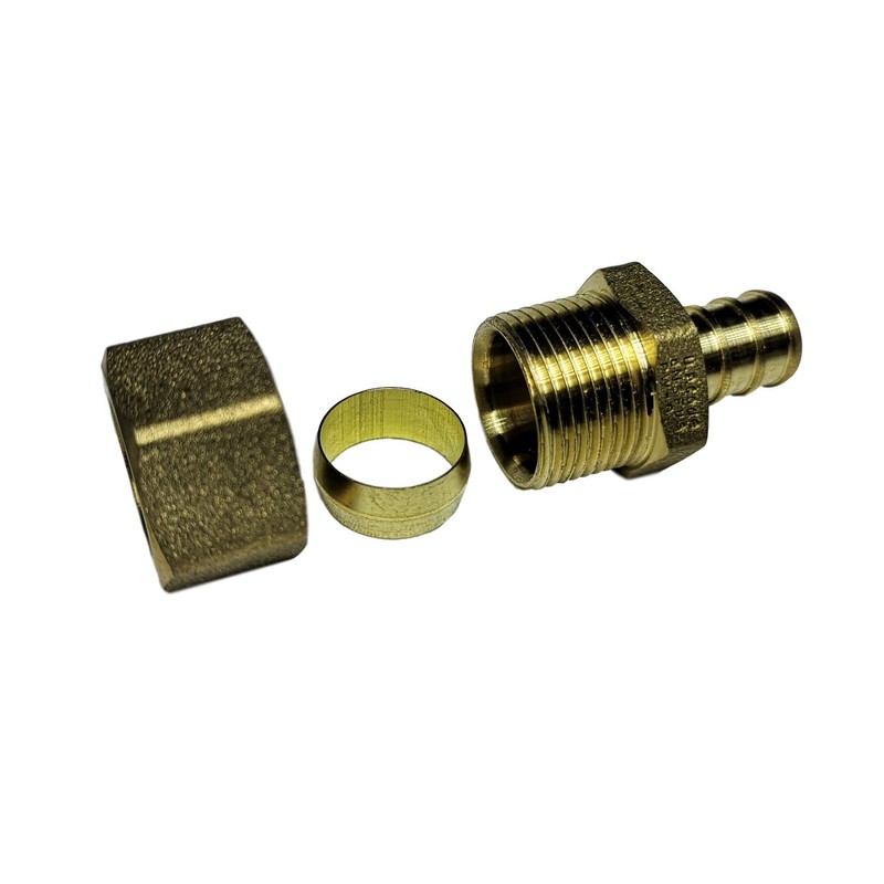 1 Piece XFITTING 1/2" Pex x 5/8" OD Compression Straight