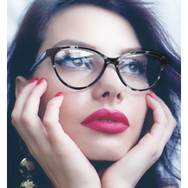 4-Pack Cat Eye Progressive Multifocal Reading Glasses for Women- Blue Light Blocking Readers with Spring Hinges