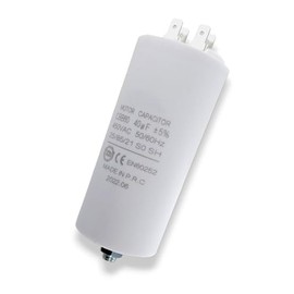 DL-pro Capacitor Motor Capacitor 40µF 450V Diameter 45 x 95 mm Universal with 6.3 mm AMP Plugs and Mounting Screw M8 CBB60 Starting Capacitor Motor Start Capacitor for Electric Home Appliances
