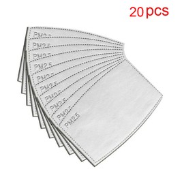 20Pcs/Set Disposable Replacement Filter Activated Carbon Protective Face Shield Filters