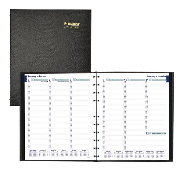 Blueline® 2025 MiracleBind™ CoilPro™ Weekly Planner, Appointment Book, 12 Months,