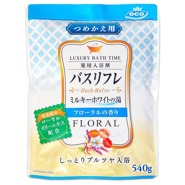 Lion Chemical Medicated Bath Salt, Milky White Nigori-yu, Refill, Floral