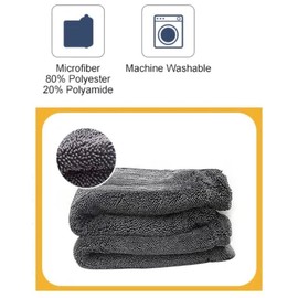 O.C.D Automotive O.C.D 1500gsm Scratch Free XL Ultra Absorbent Microfiber Professional Car Drying Towel, Twisted Loop 24" x 36" for Detailing Cars (5 Pack)