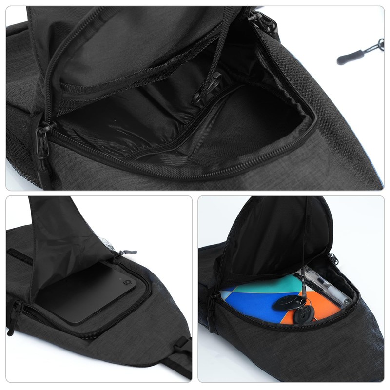 Sling-Bag Crossbody-Bag Women-Men Backpack-Daypack - Hiking Chest Travel with Water