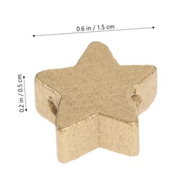 Operitacx 100 Stk Pentagramm Holzscheibe Bastelbedarf Für Bastelset Für Bleistifte Für Perlensets Bastelsets Mini-sternaufkleber Kinderhandwerk Golden Bambus