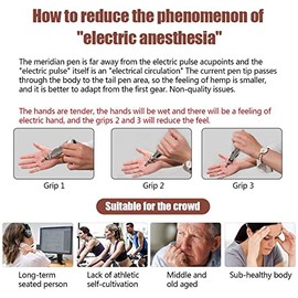 Pluma de Acupuntura Electrnica, Uplayteck Pluma de Masaje de Energa de Acupuntura Meridian para el Alivio del Dolor y la Relajacin Muscular           