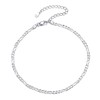 ChicSilver 2.8mm Figaro Chain Anklet 925 Sterling Silver Ankle Bracelets