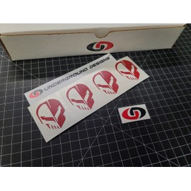 C8 Mini Skull Decals (2-Pack) Jake Skull Racing Sticker 6.2L V8 Stingray Corvette Z06 5.5L 1LT 2LT 3LT LT2 LT6 Select Color: (Dark Red, 4)
