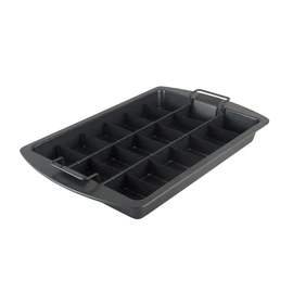 Chicago Metallic Professional Slice Solutions Brownie Pan, 9-Inch-by-13-Inch - , Dark Gray