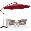 ABCCANOPY 9FT Cantilever Patio Umbrella with base included, 360° Rotation