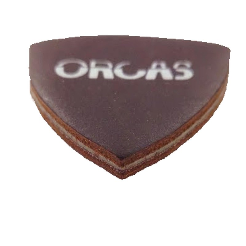 Orcas Ukulele Genuine Leather Pick (Pick OULP-TRM BRN)