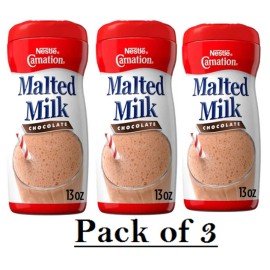 Carnation (3 Pack) Nestle Carnation Chocolate & Original Malted Milk Powder Mix 13 oz.New - (3 pack) Chocolate Powder Mix