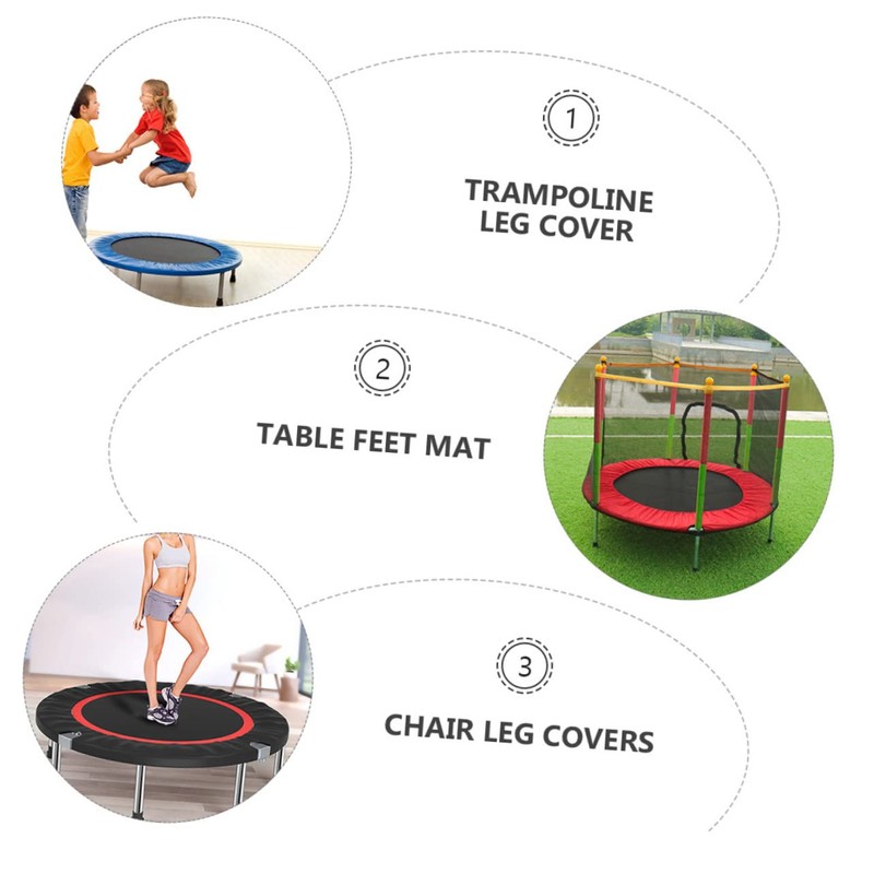 NOLITOY 10pcs Trampoline Leg Caps Replacement Anti-Slip Trampoline Pad for