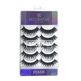 DECORATIVE EYELASH Decorative Eyelashes for Upper Eyelashes, FLASH Series BRUSH Blush 01 SE49064 5 Pairs (x 1)