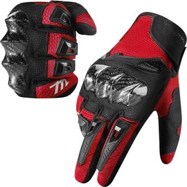 ILM Motorcycle Gloves, For Summer, Spring and Autumn, Bike Gloves, Mesh, Breathable, Sweat Absorbent, Thin, Ultra Lightweight, Smartphone Compatible, Motorcycle Gloves, Sports, Outdoors, Shockproof,