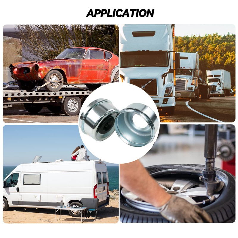 OEMASSIVE 4pcs 2.44" Trailer Bearing Dust Cap, Bearing Buddy Caps,