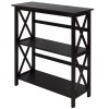 Casual Home Montego 3-Shelf Bookcase-Espresso