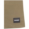 HUGO Knitted Plain Scarf with Rubberized Logo, spinach green, PCE.