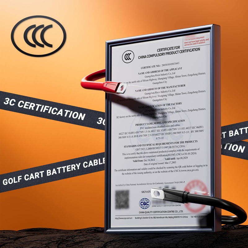 CLUBRALLY Golf Cart Heavy Duty Battery Cable 7 PCS Set