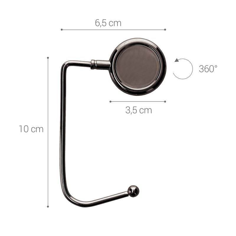 kwmobile 2 x Table Handbag Holder Hook - Non-Slip Bag